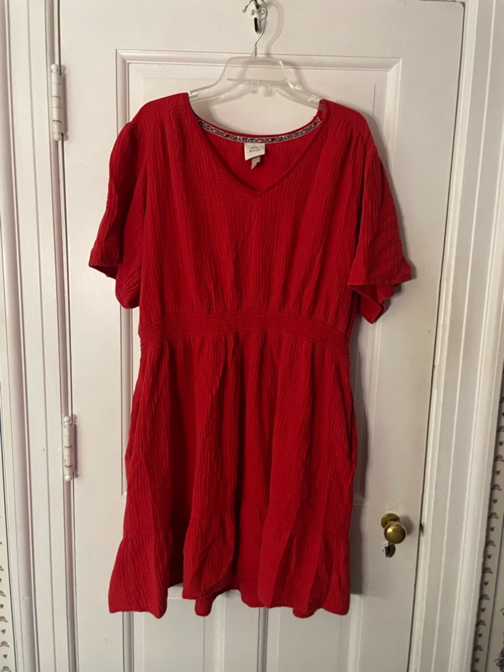 Knox Rose Red Cotton Dress
